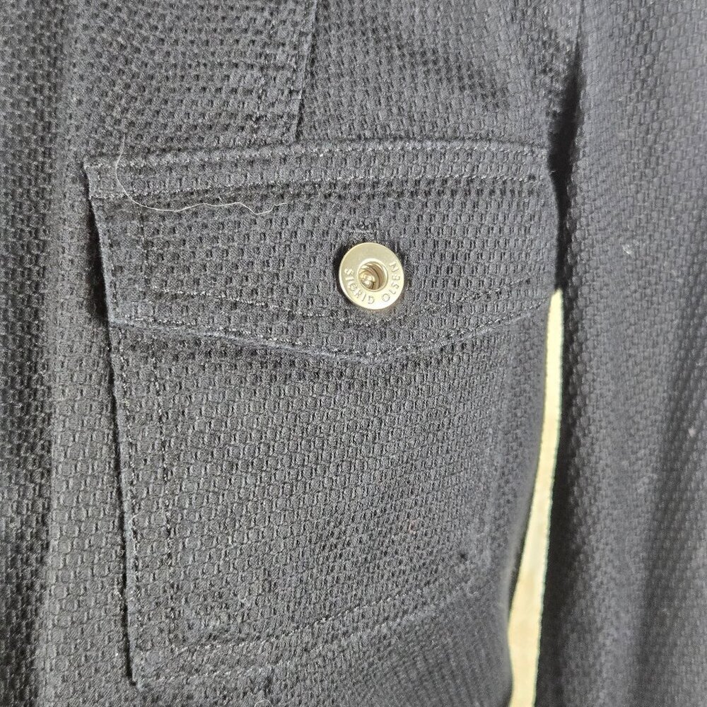 Sigrid Olsen Size 4 Black Zipper And Button Front… - image 5